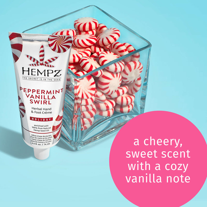 Moisturizing hand and foot cream with a minty sweet smel