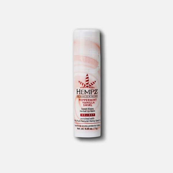 Hempz Peppermint Vanilla Swirl Herbal Lip Balm with Hydrating 100% Pure Hemp Seed Oil