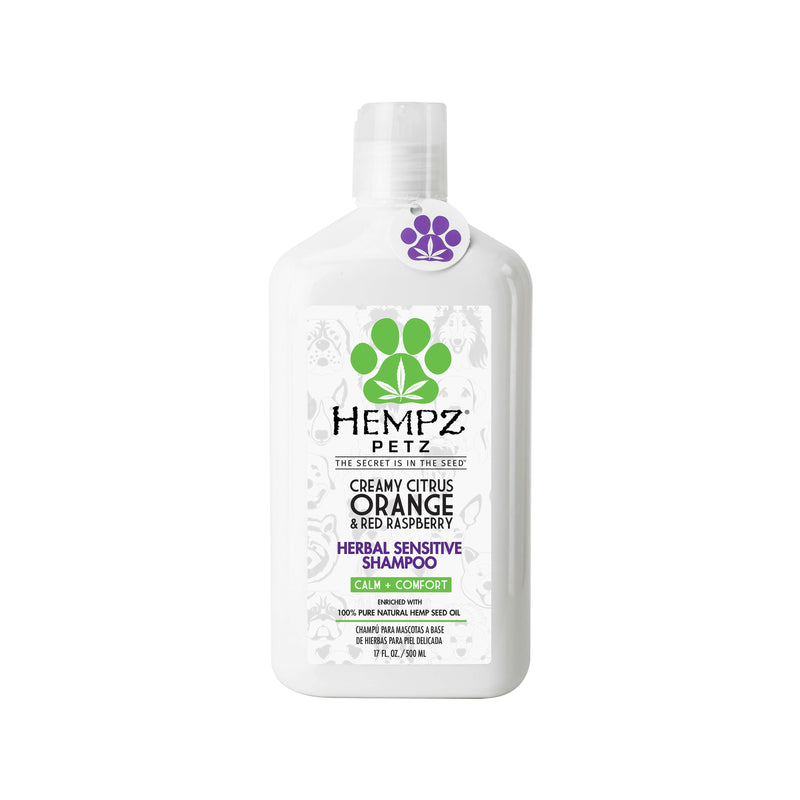 Hempz Petz Creamy Citrus & Red Raspberry Herbal Sensitive Shampoo for Dogs