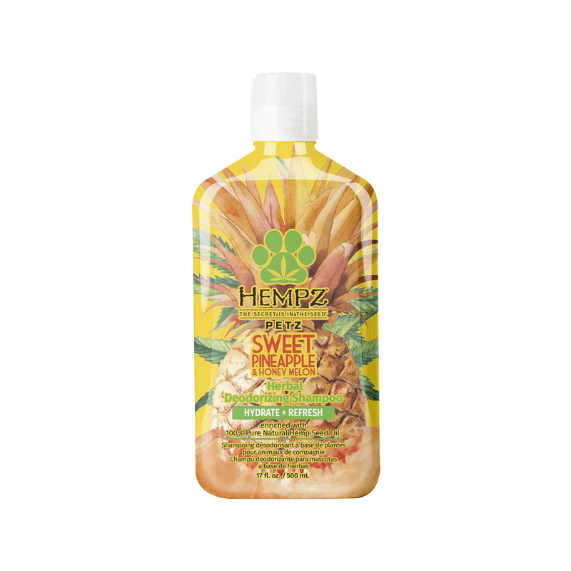 Hempz Petz Sweet Pineapple & Honey Melon Herbal Deodorizing Shampoo for Dogs