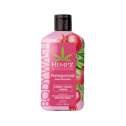 Hempz Pomegranate Herbal Body Wash to Cleanse, Exfoliate and Hydrate