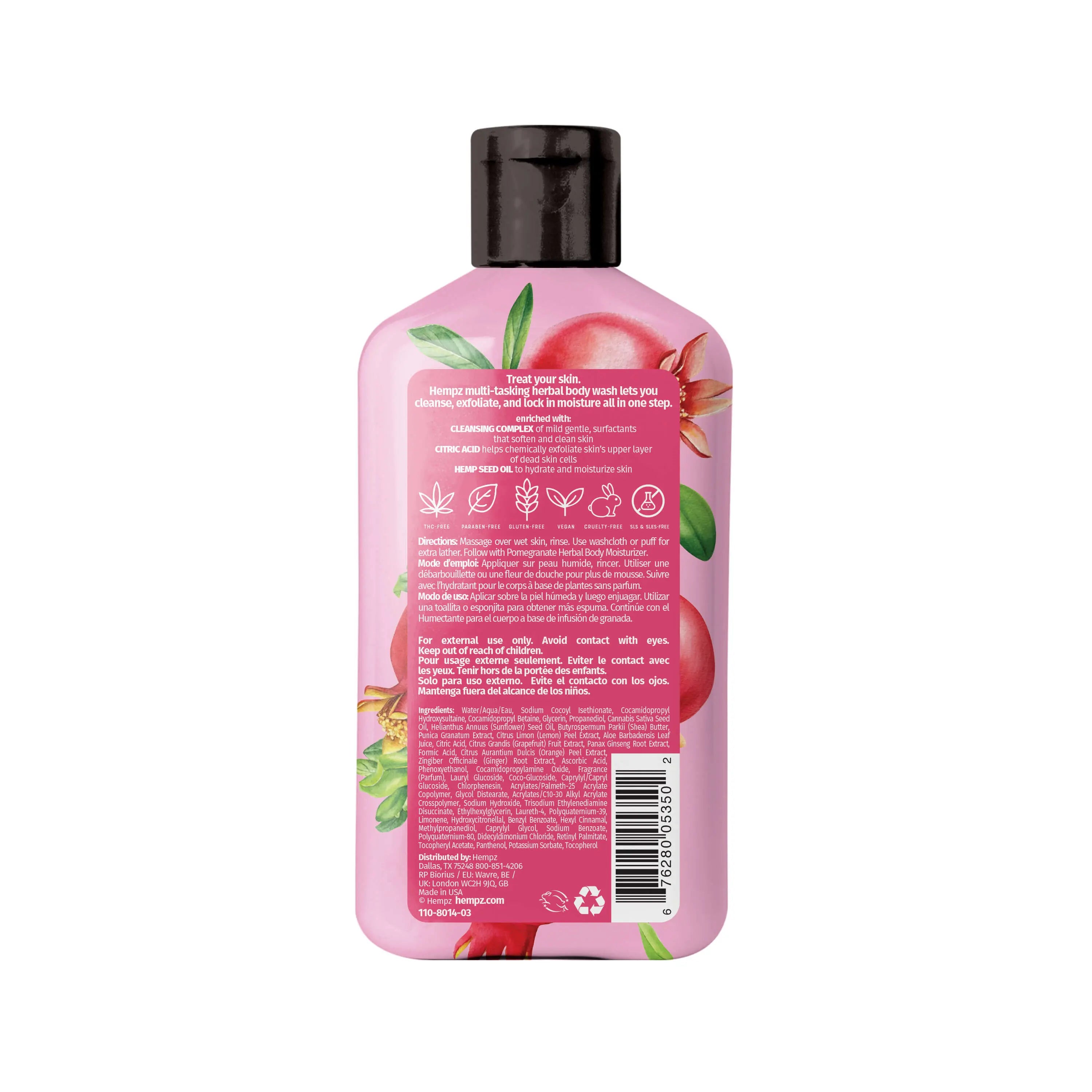 Pomegranate Herbal Body Wash Hempz pomegranate-herbal-body-wash-hempz