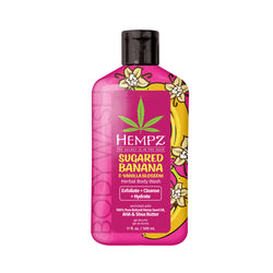 Hempz Sugared Banana + Vanilla Blossom Herbal Body Wash to Exfoliate + Cleanse + Hydrate