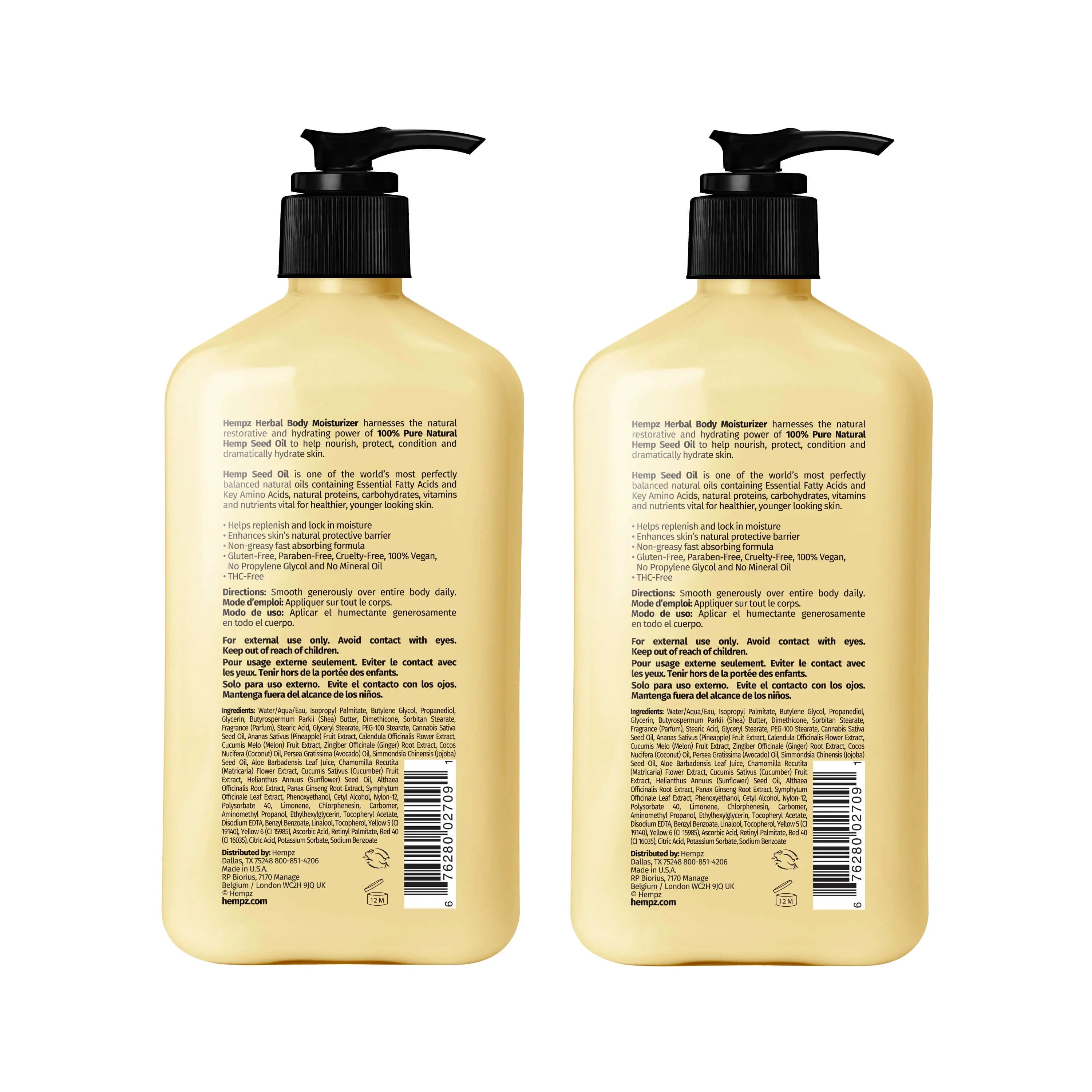 Hempz Sweet Pineapple & Honey Melon Herbal Body Moisturizing Lotion Two