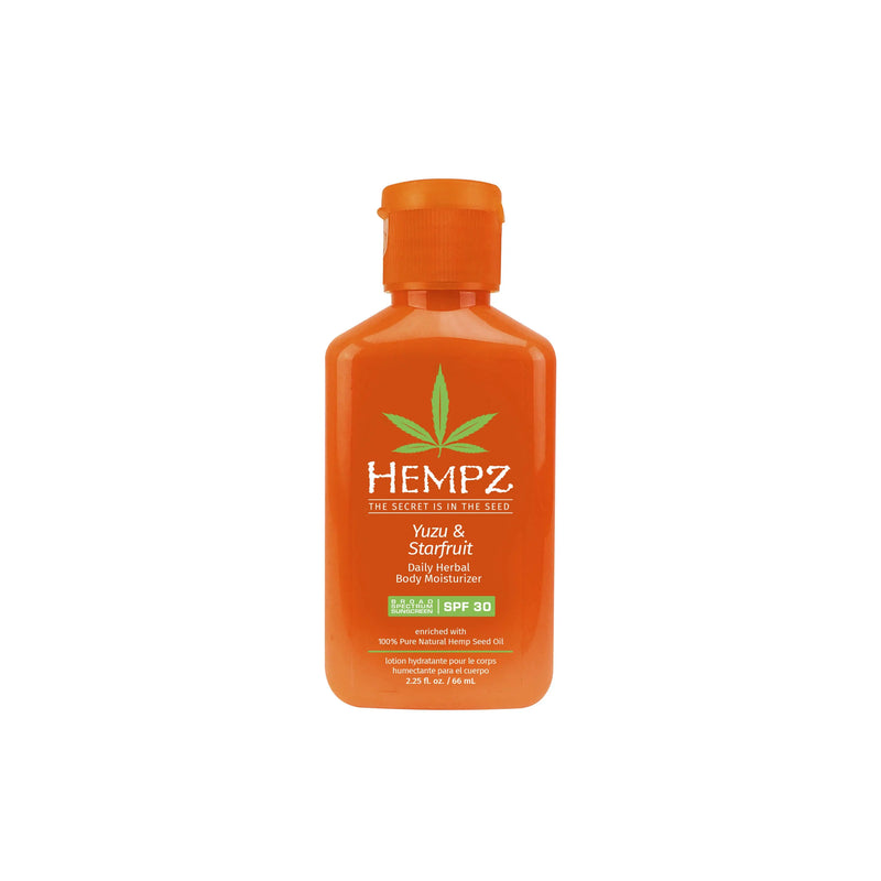 Hempz Travel-Size Daily SPF Yuzu & Starfruit Herbal Body Moisturizing Lotion with SPF 30