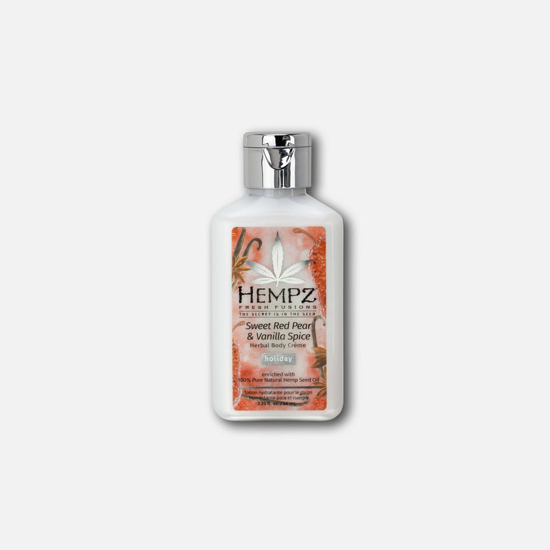 Hempz Fresh Fusions Sweet Red Pear & Vanilla Spice Herbal Body Creme Moisturizing Lotion, Back