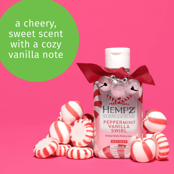Hempz Travel-Size Peppermint Vanilla Swirl Herbal Body Moisturizing Lotion