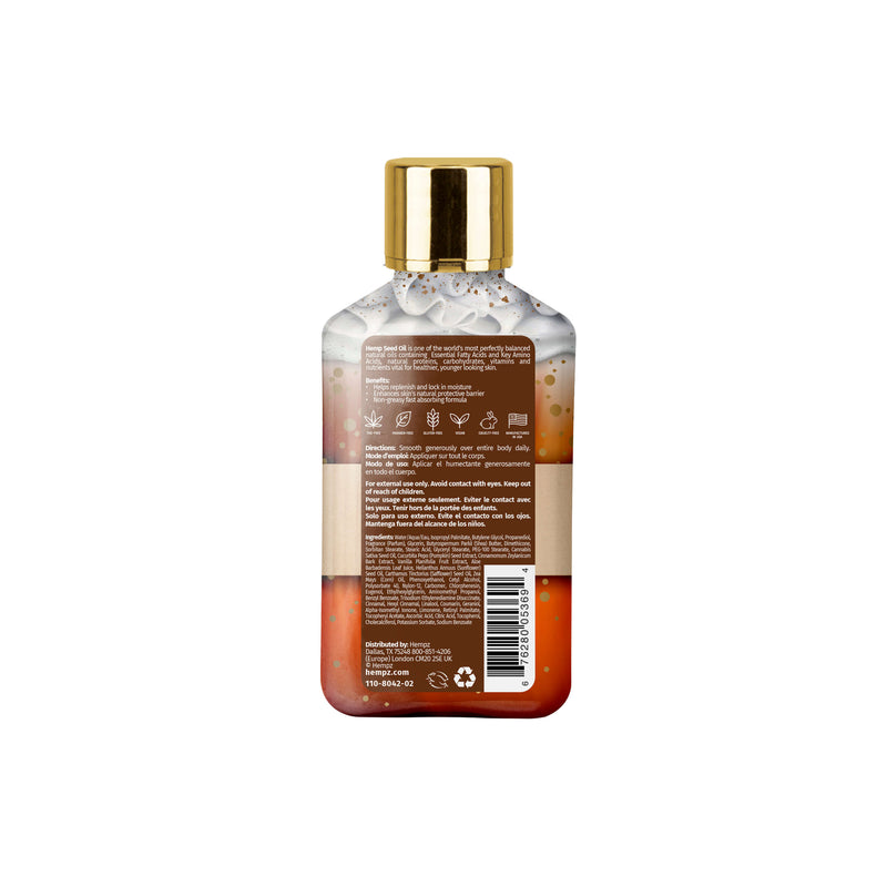 Hempz Travel-Size Pumpkin Spice & Vanilla Chai Herbal Body Moisturizing Lotion for Dry Skin, Back